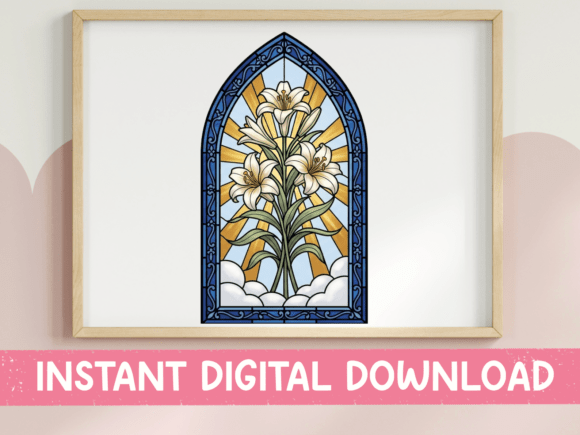 Easter Lily Stained Glass Window Embroidery Design Review