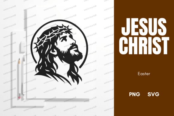 Jesus Christ Silhouette PNG SVG: A Faithful Embroidery Design
