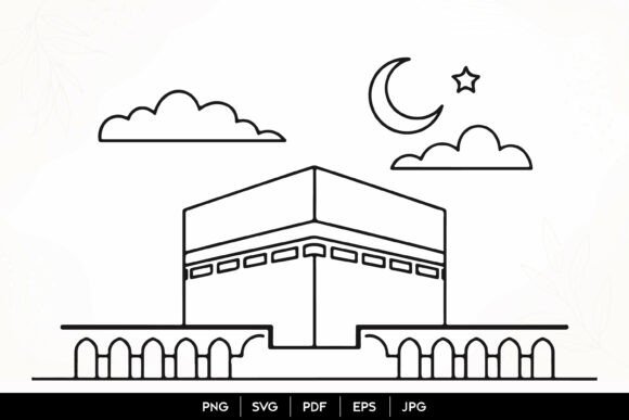 Kaaba Mosque Islamic Line Art SVG Review: Practical Design for Real Projects