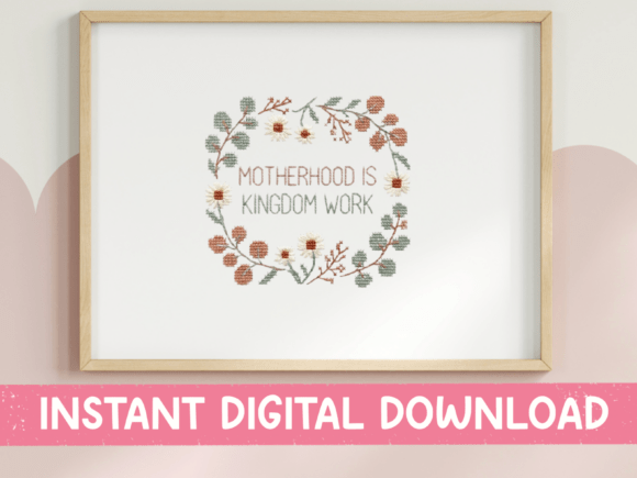Motherhood Is Kingdom Work Stitch SVG Review