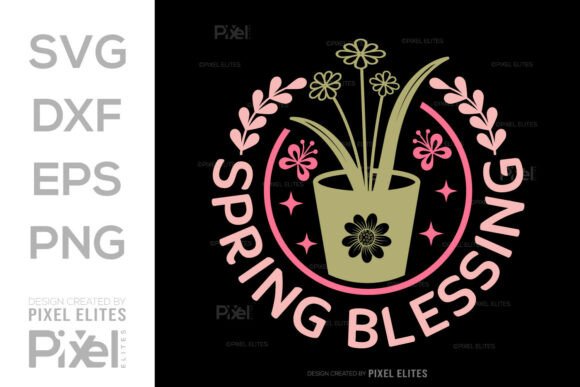 Spring Blessing SVG Cut File: A Versatile Embroidery Design for Spring Projects