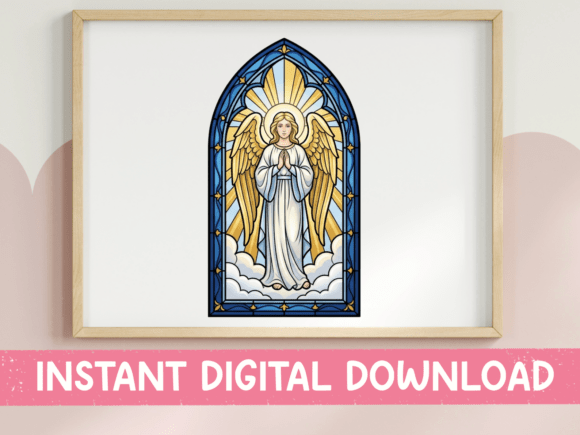 Standing Angel Stained Glass SVG Review: A Designer’s Perspective