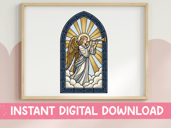 Trumpet Angel Stained Glass SVG: A Designer’s Practical Take